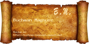 Buchman Magnusz névjegykártya